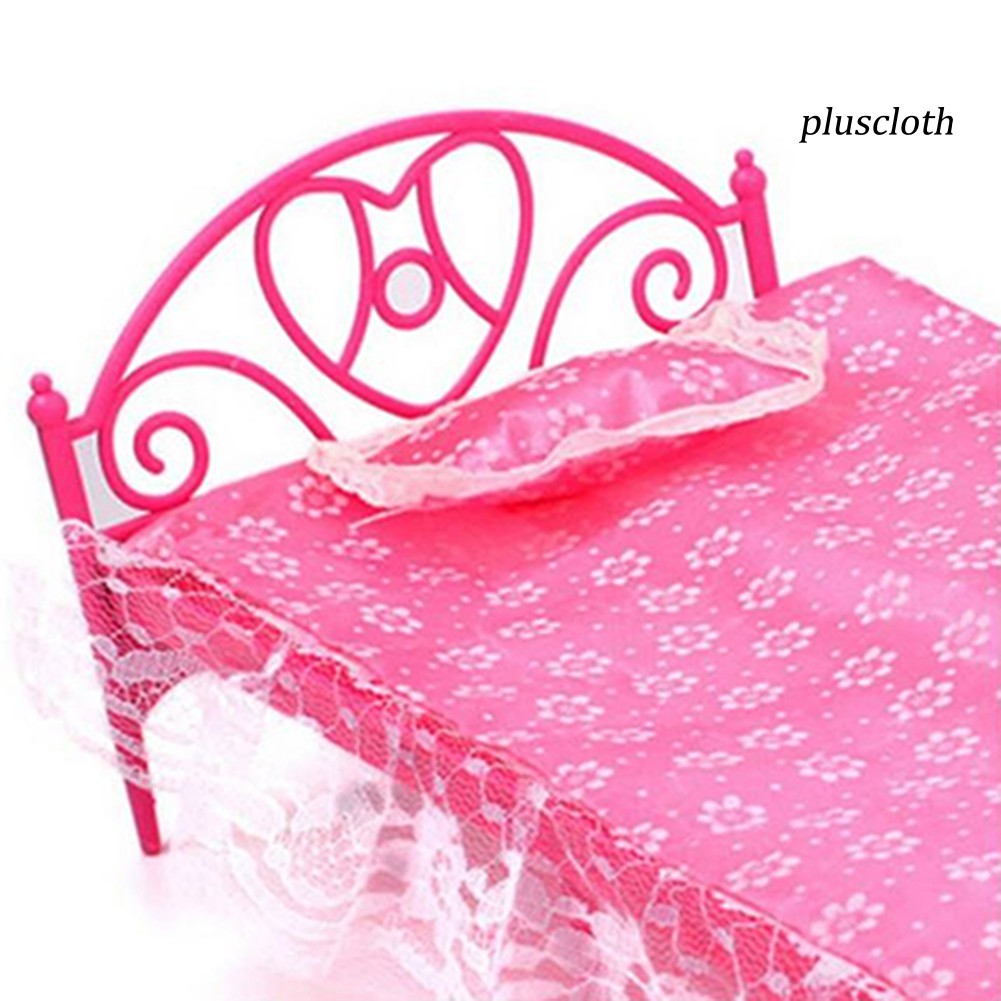 Giường ngủ nhỏ bằng nhựa thời trang dành cho búp bê