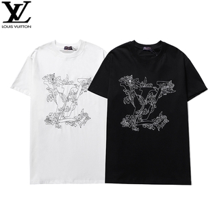 Áo Thun Cotton Tay Ngắn Cổ Tròn Hiệu Louis Vuitton C08728