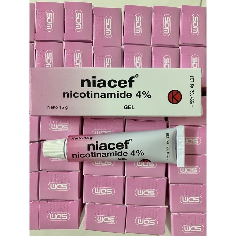 Niacef Gel 4% xoá mụn trứng cá,làm trắng, kiểm soát dầu 15g.