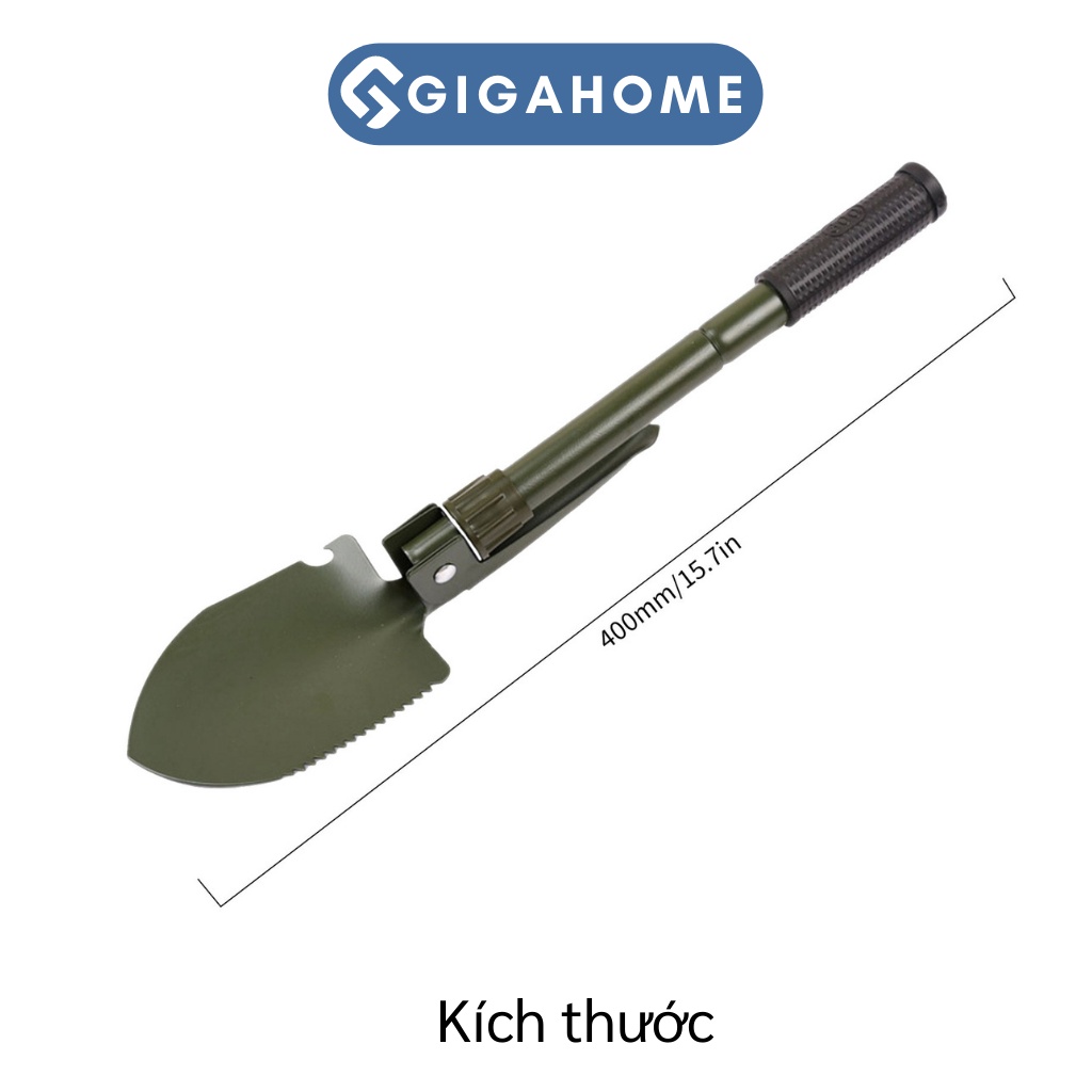 Bộ Cuốc, Xẻng Làm Vườn Kèm La Bàn Xếp Gọn GIGAHOME Đa Năng, Kèm Túi 8325
