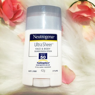 Sáp lăn chống nắng Neutrogena Ultrasheer Face & Body sunscreen Stick SPF 50