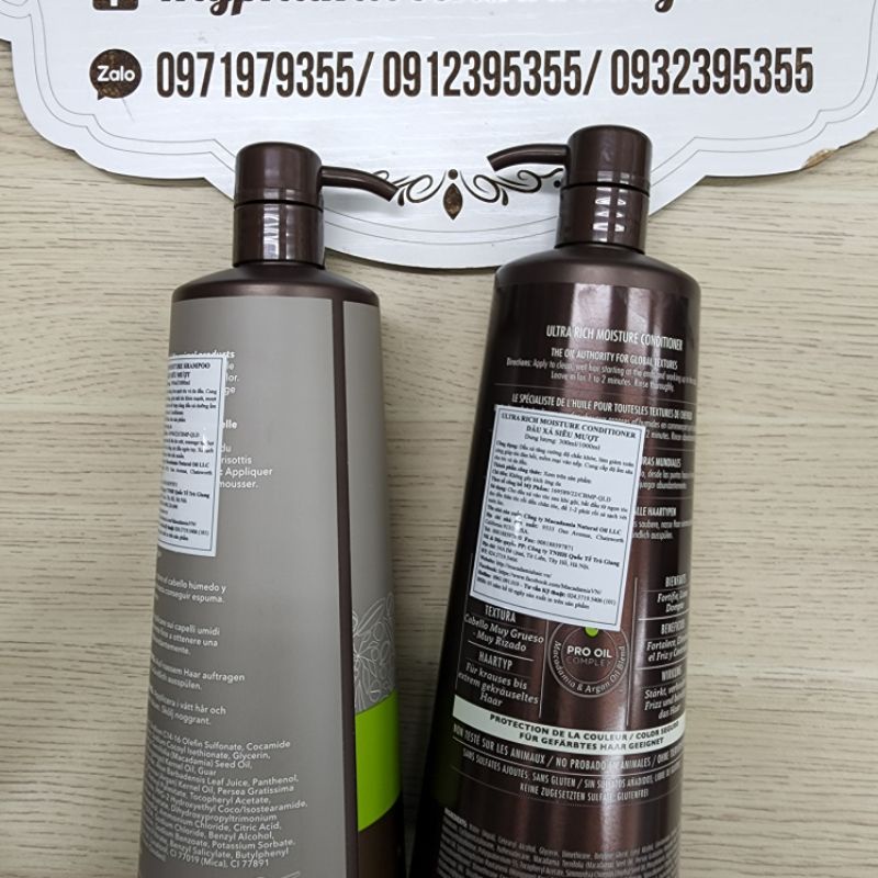 DẦU GỘI XẢ MACADAMIA TẠO PHỒNG WEIGHTLESS HOẶC SIÊU MƯỢT ULTRA RICH repair 1000ML
