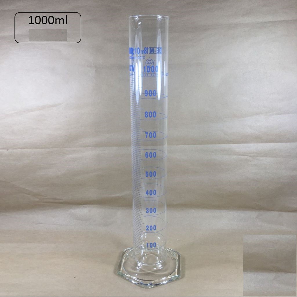 Ống đong thủy tinh đo thể tích-đo tỷ trọng 500-1000 ml tiêu chuẩn Đức TGI | Measuring cylinders with hexagonal base