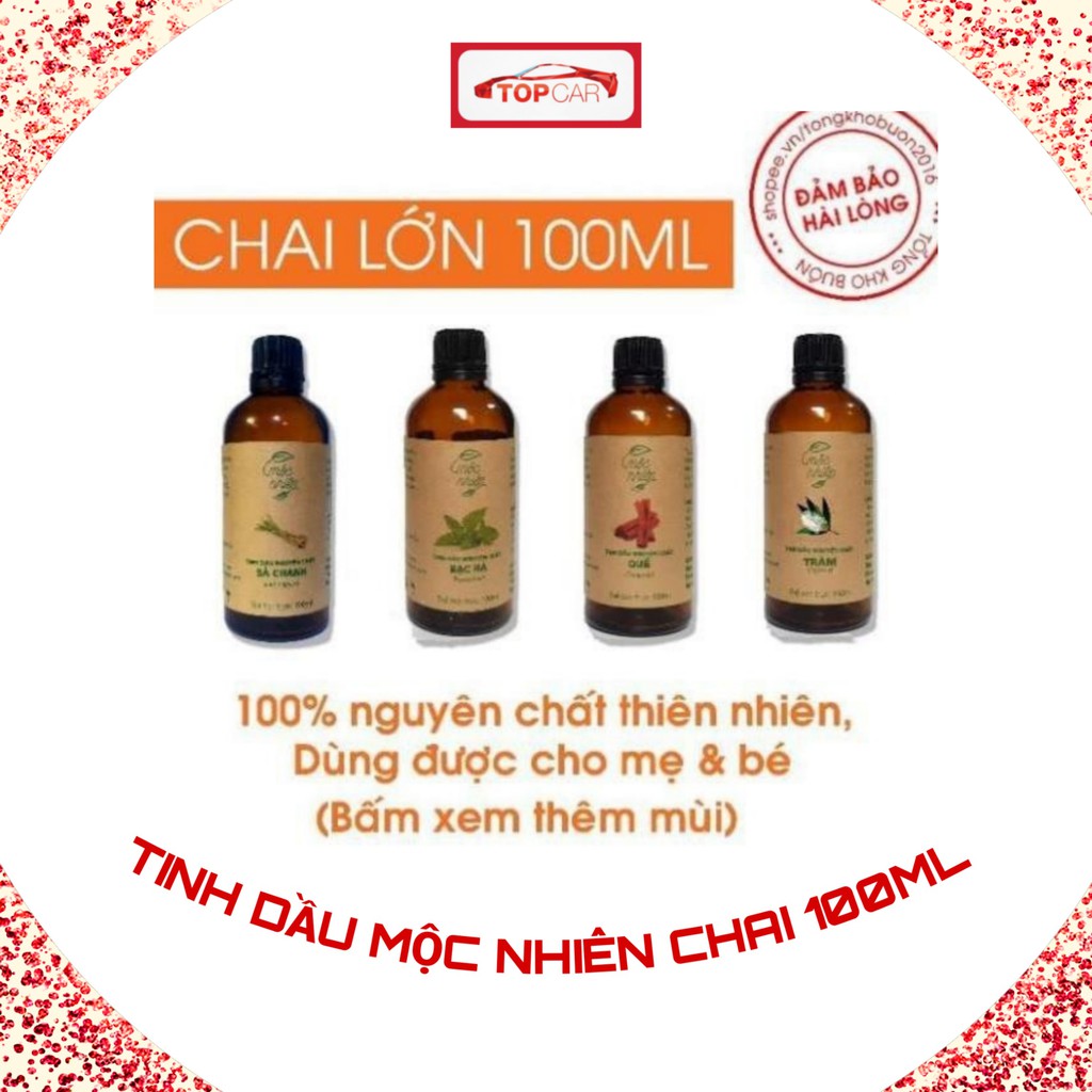 ⚡️LỌ 100ML⚡️Tinh Dầu Thơm MỘC NHIÊN Dùng Trong Xe, Phòng Ngủ, Máy Xông Tinh Dầu |Có Giấy Chứng Nhận Chất Lượng