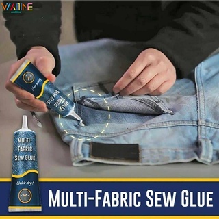 50ml home Multifunctional Sew Glue Liquid Sewing Kit Fast Tack Dry Sew Liquid Glue Fix Quick Curing for All Fabrics Clothing Leather Fabric No Sew Bonding Glue Repair waitime