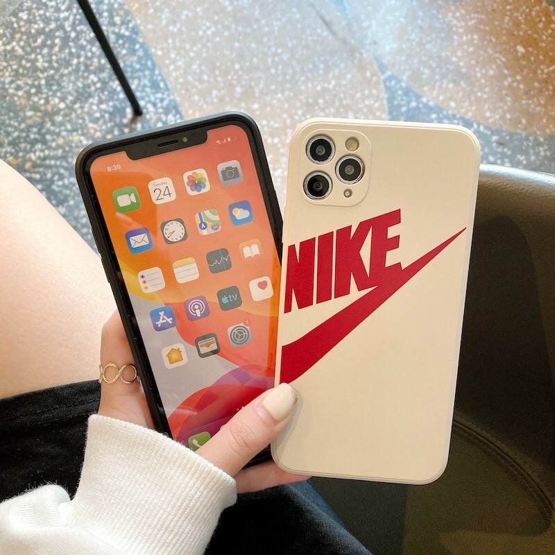 Ốp lưng iphone hình logo N.ike dẻo Viền Vuông chống sốc bảo vệ camera 7plus/8plus/x/xs/xsmax/11/12/13/pro/promax