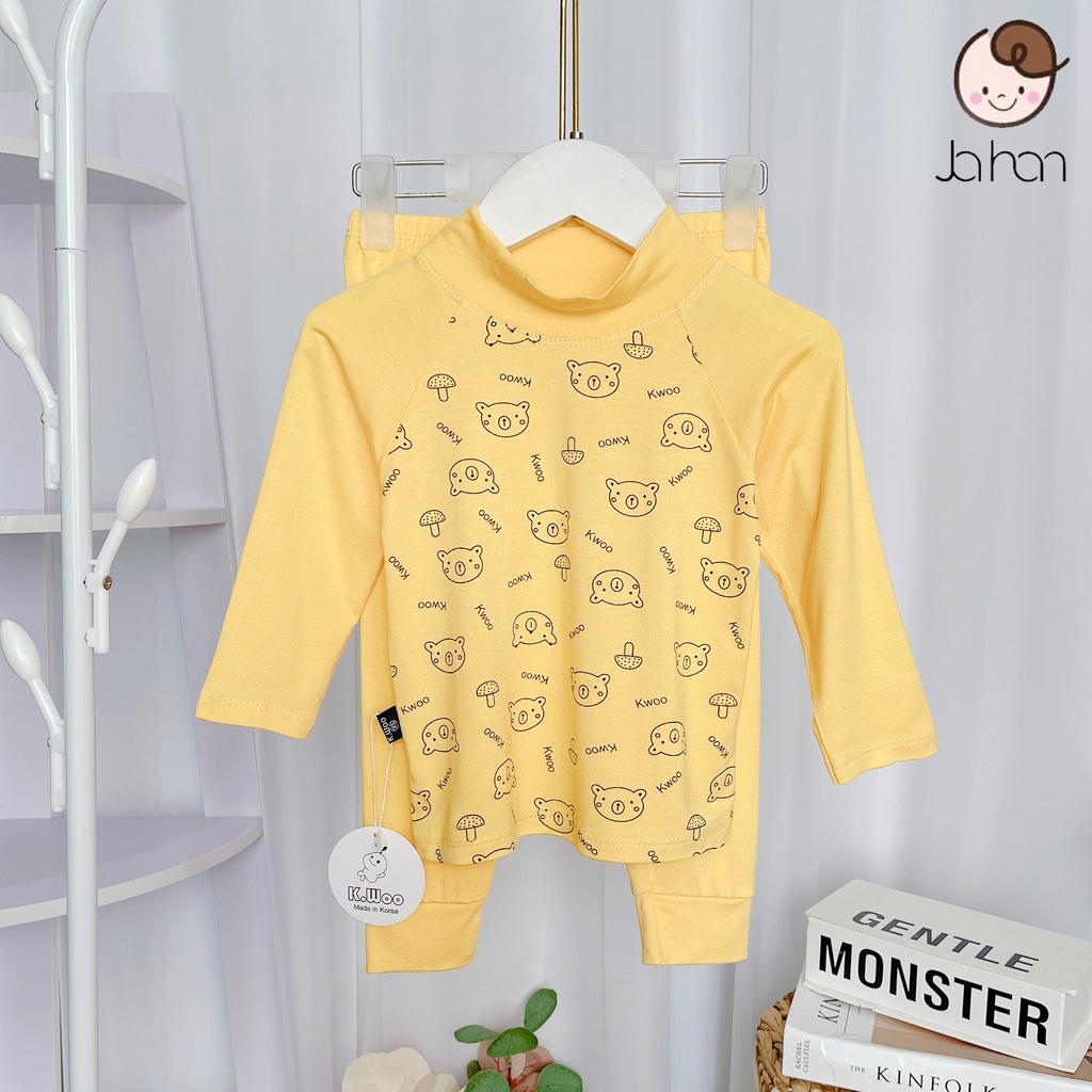 [SALE] Bộ Thun Lạnh Dài Tay Cho Bé Trai, Bé Gái KIMCHIBABY In Gấu Tay Giáp Lăng, Bộ Quần Áo Cho Bé Mặc Nhà KWTD2209