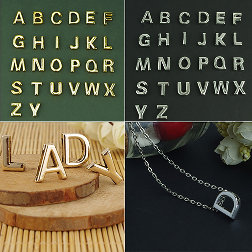 Dây chuyền bằng hợp kim phối mặt hình chữ cái DIY cá tính