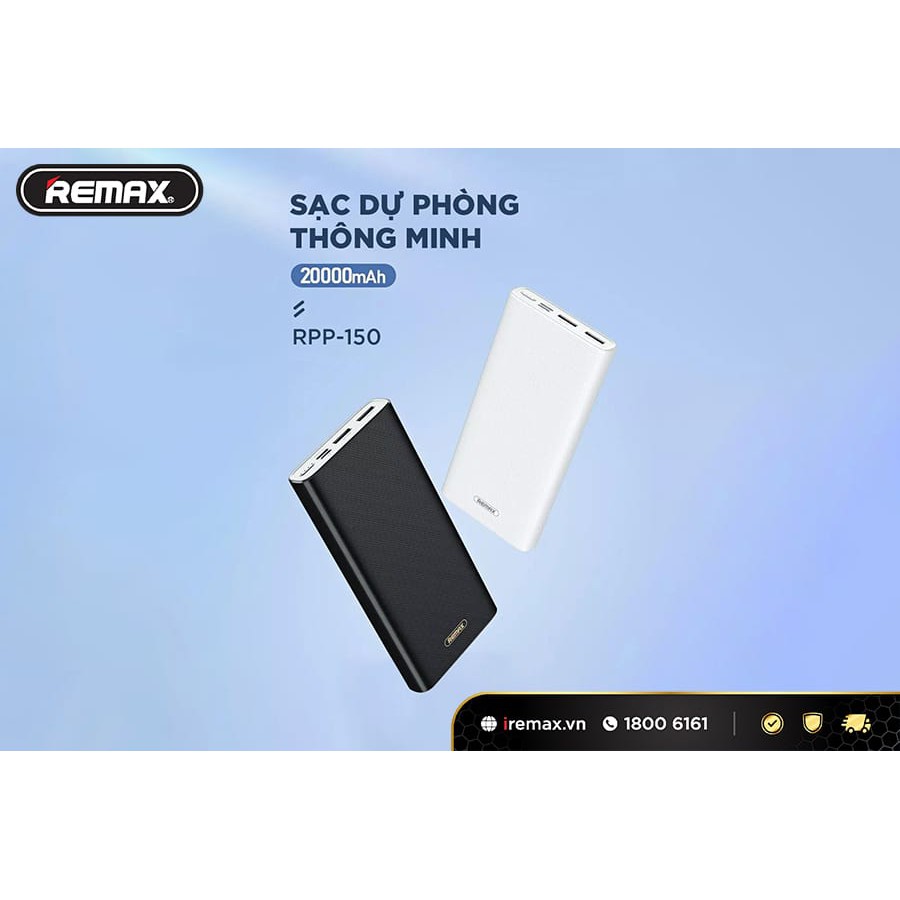 SẠC DỰ PHÒNG RPP-150 DUNG LƯỢNG 20000Mah