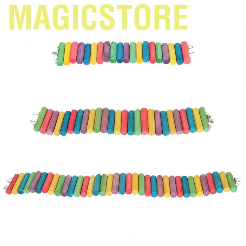 [Ready Stock] Magicstore Thang gỗ đồ chơi nhiều màu cho thú cưng hamster và chim vẹt