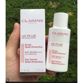 Kem chống nắng Clarins UV Plus Anti-Pollution Day Screen Multi Protection SPF 50 PA++++-30ml