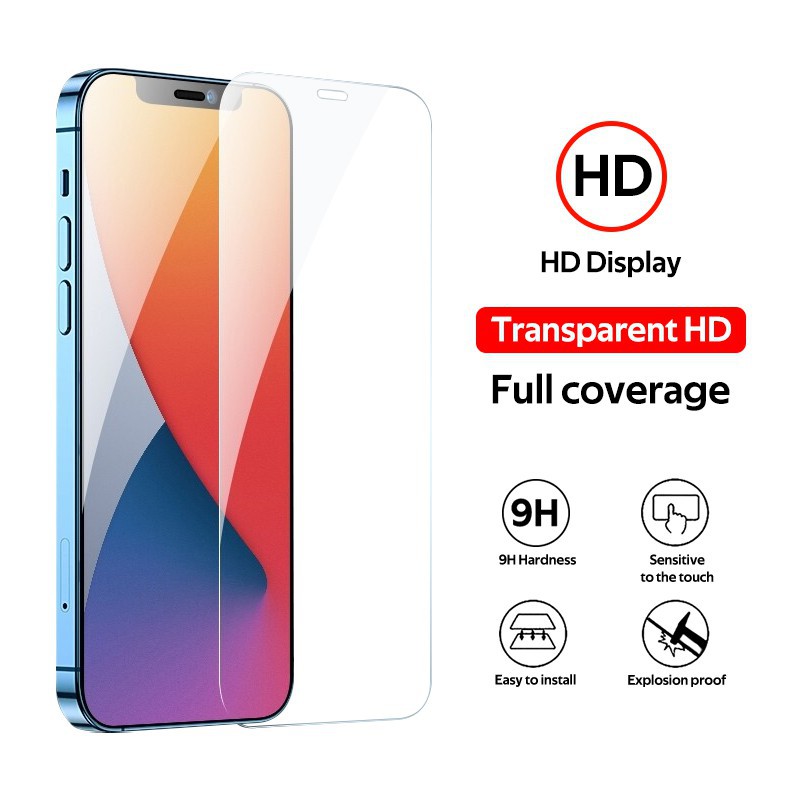 TBTIC Kính Cường Lực Bảo Vệ Màn Hình hd Cho iphone 15 14 13 12 11 pro max mini xr x xs max 8 7 plus