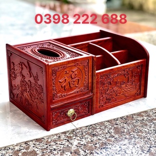 Hộp bút đa năng để bàn gỗ Hương tiện lợi