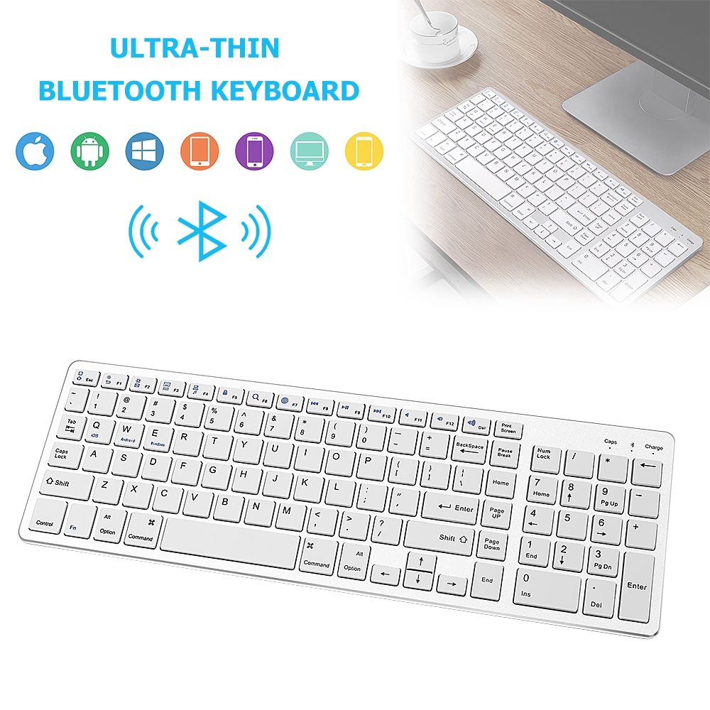 Bàn Phím Bluetooth Không Dây Mini Siêu Mỏng Chống Trượt Cho Ipad Apple