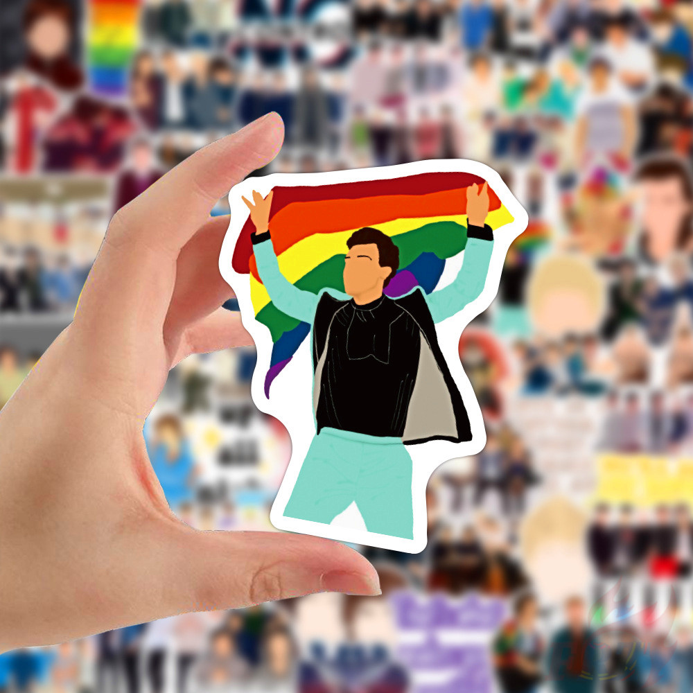 Bộ 100 Miếng Dán Trang Trí Laptop / Vali Hình One Direction 1d - Series B