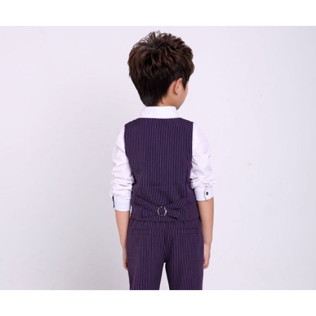 Bộ Vest bé trai kẻ tăm TQB024 TQB025 TQB026