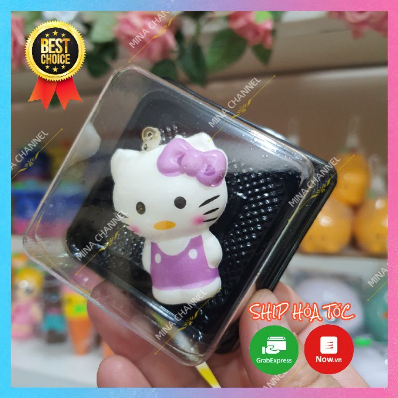Squishy Mèo Hello Kitty Dễ Thương có hộp đựng và bao bì