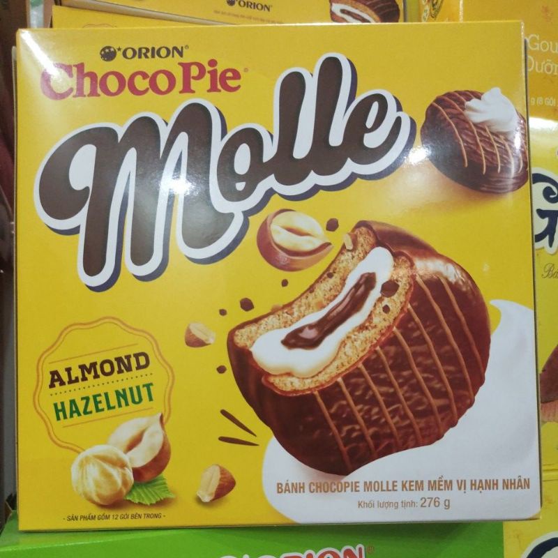Bánh ChocoPie Mille Kem Mềm Vị Hạnh Nhân Hộp 276g