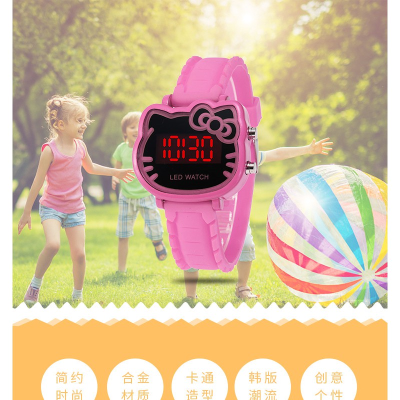 Đồng Hồ Kỹ Thuật Số Màn Hình LED Chống Thấm Nước Kiểu Dáng Hello Kitty Phong Cách Hàn Quốc | BigBuy360 - bigbuy360.vn