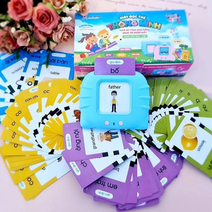MÁY ĐỌC THẺ FLASHCARD VIỆT ANH 224 TỪ VỰNG KHÔNG CÓ SÓNG ĐIỆN TỪ DỄ SỬ DỤNG