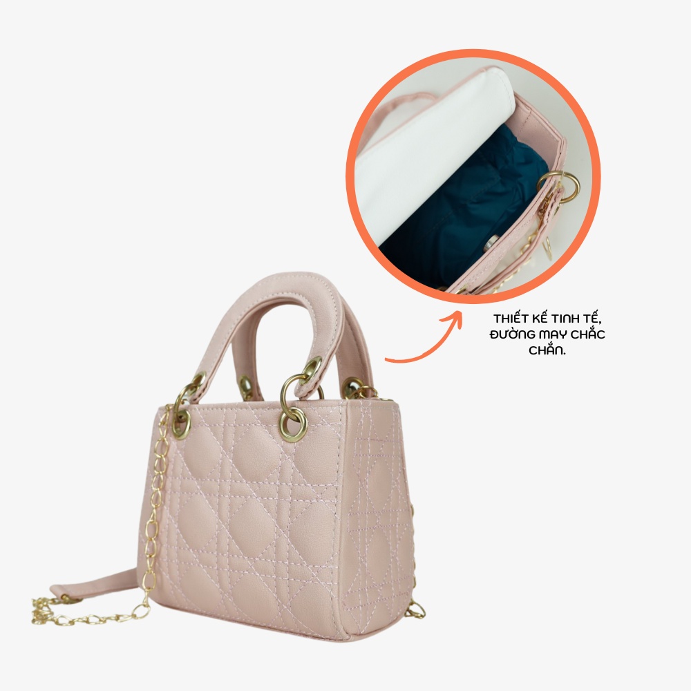 Túi Đi O Hộp xịn kèm khoá phong cách sang chảnh, chất liệu cao cấp TX30