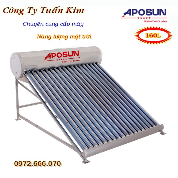 Máy nước nóng năng lượng mặt trời Aposun 160L