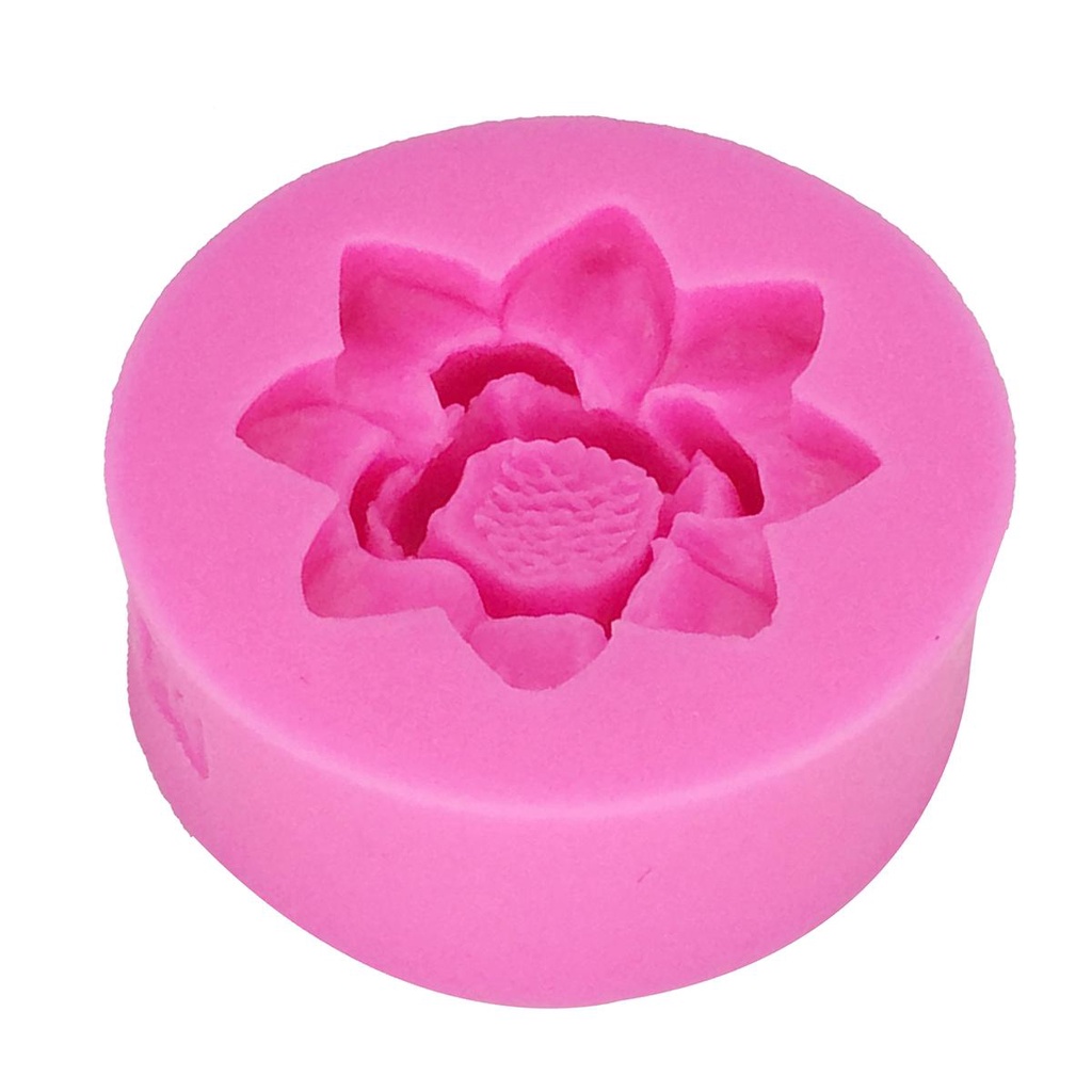 Khuôn Làm Bánh Chất Liệu Silicone Tự Làm Hình Hoa Sen Dễ Thương