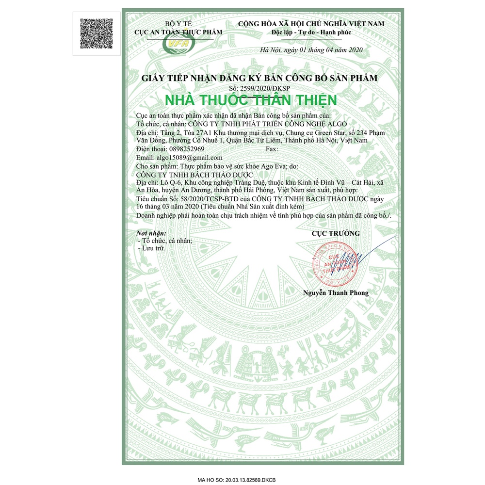 Ago Eva giúp bổ máu, cải thiện rối loạn kinh nguyệt, khí hư, đau bụng kinh (50 viên)