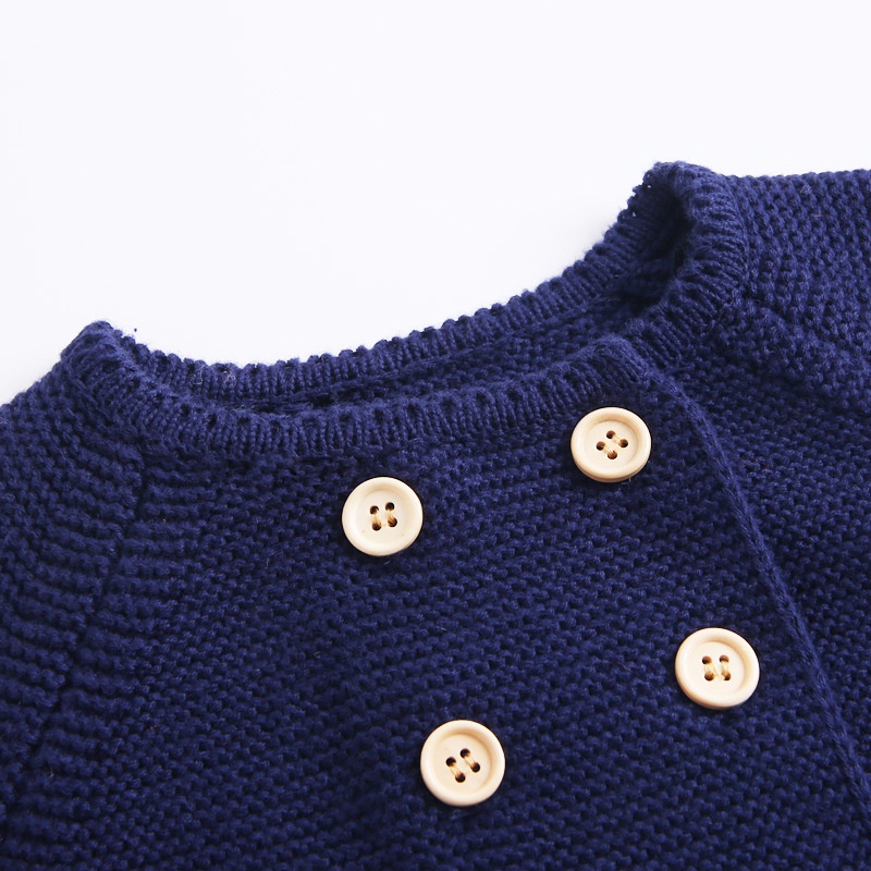 Bộ Áo Cardigan Cotton Dệt Kim Tay Dài Phối Quần Short Thời Trang Mùa Thu 2023 Cho Bé
