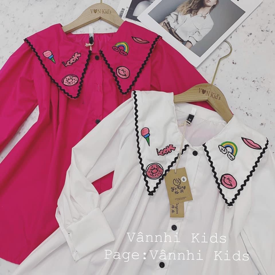 VAY58 - Váy bé gái, váy sơ mi kiểu cho bé gái từ 18-33kg