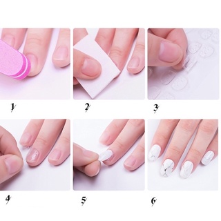 Keo dán móng tạm thời silicon ( tấm 24 miếng dán nhỏ), miếng dán móng giả