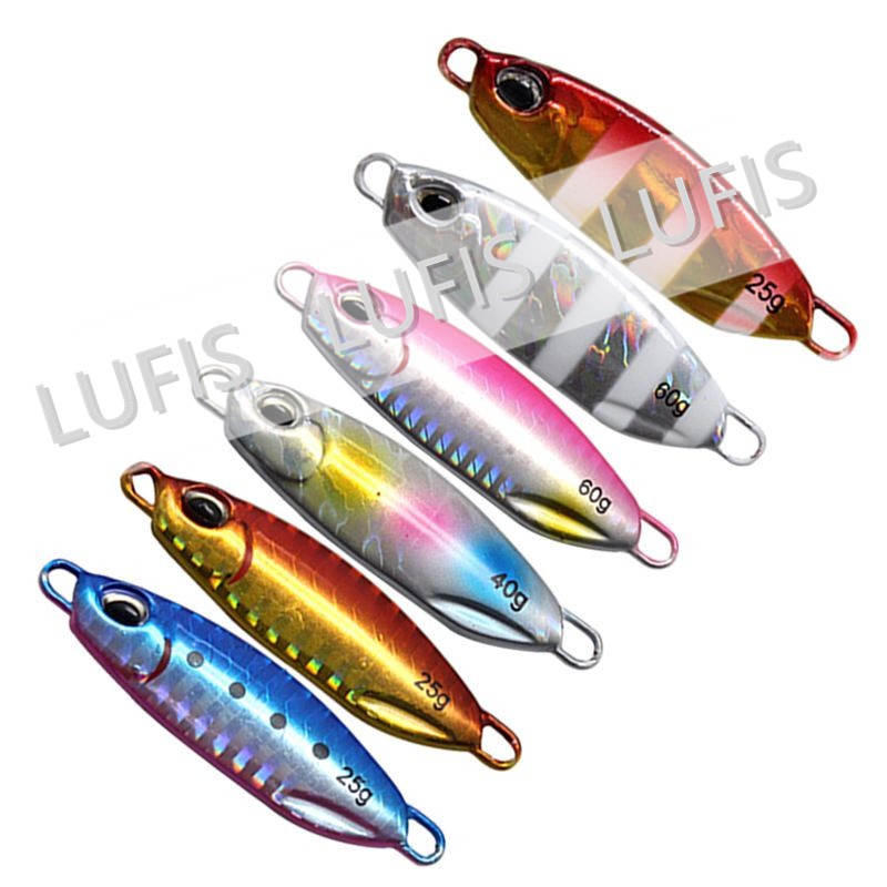 Jigging fishing lure Mồi Câu Cá Giả 3d Bằng Kim Loại 10g / 20g / 30g / 40g / 60g