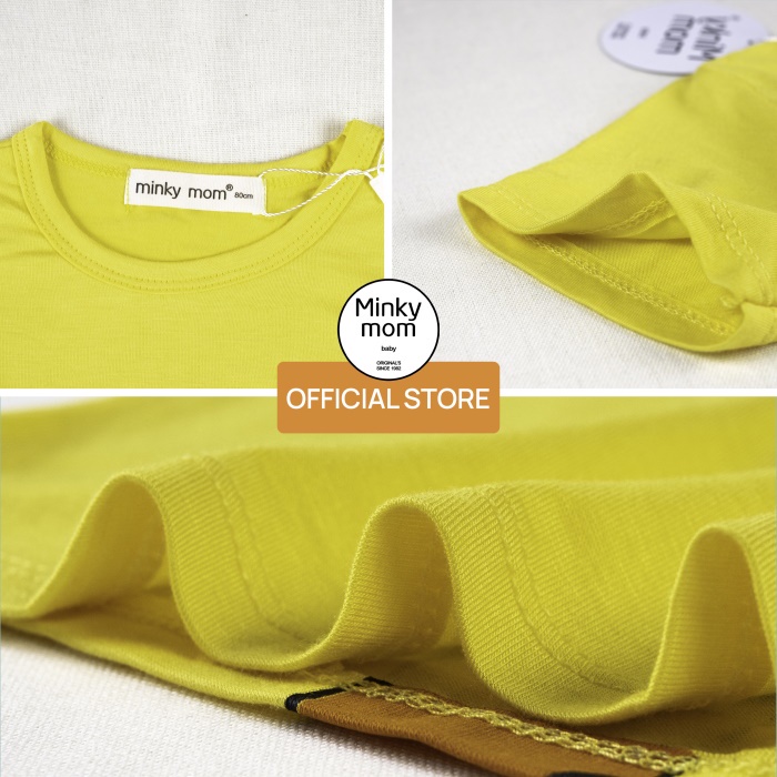 Bộ quần áo cộc tay Minky mom trẻ em chất thun lạnh, quần áo trẻ em cho bé trai bé gái-V47