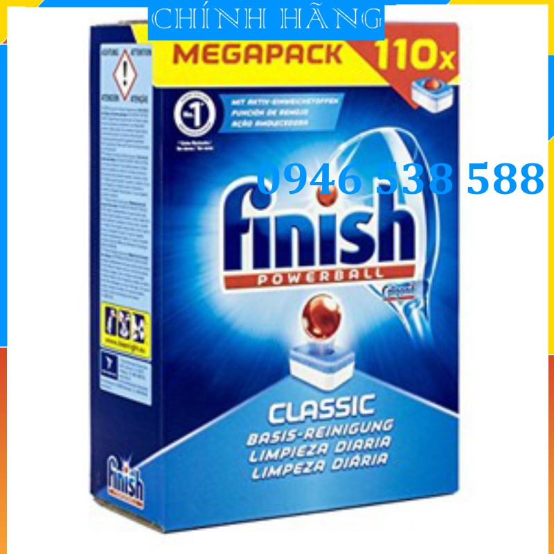 Viên rửa bát Finish 132 viên, 120 viên, 110 viên Nhập khẩu Chính Hãng dùng cho Máy rửa bát