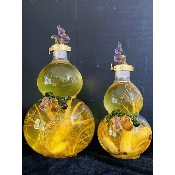 Bình đựng rượu thủy tinh hình hồ lô phong thủy