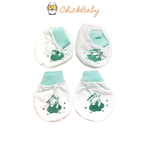 Mũ sơ sinh Bao tay bao chân trẻ em ChickBabyShop từ 0 tuổi chống trầy xước giữ ấm