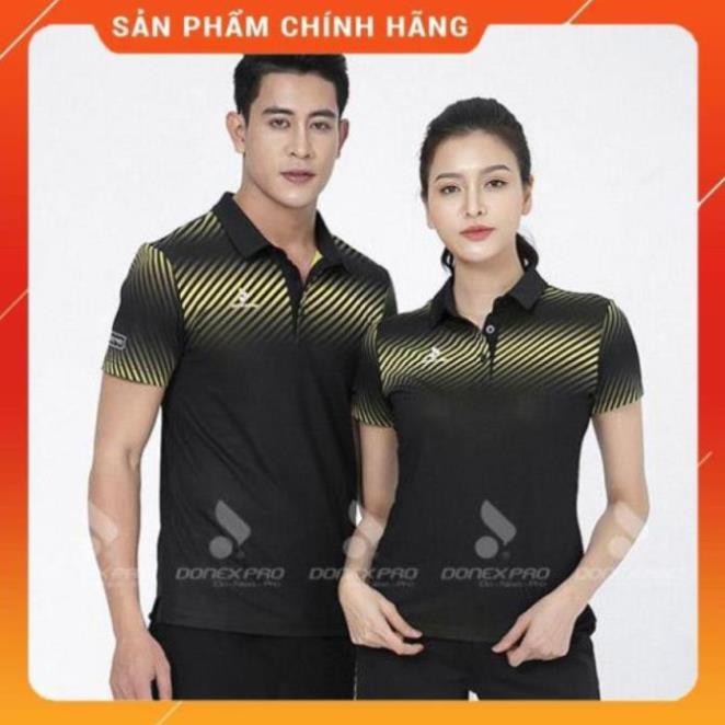 [Chính Hãng] Áo thun thể thao Nam Nữ DONEXPRO 9022 - 3622 Đen Phối Vàng