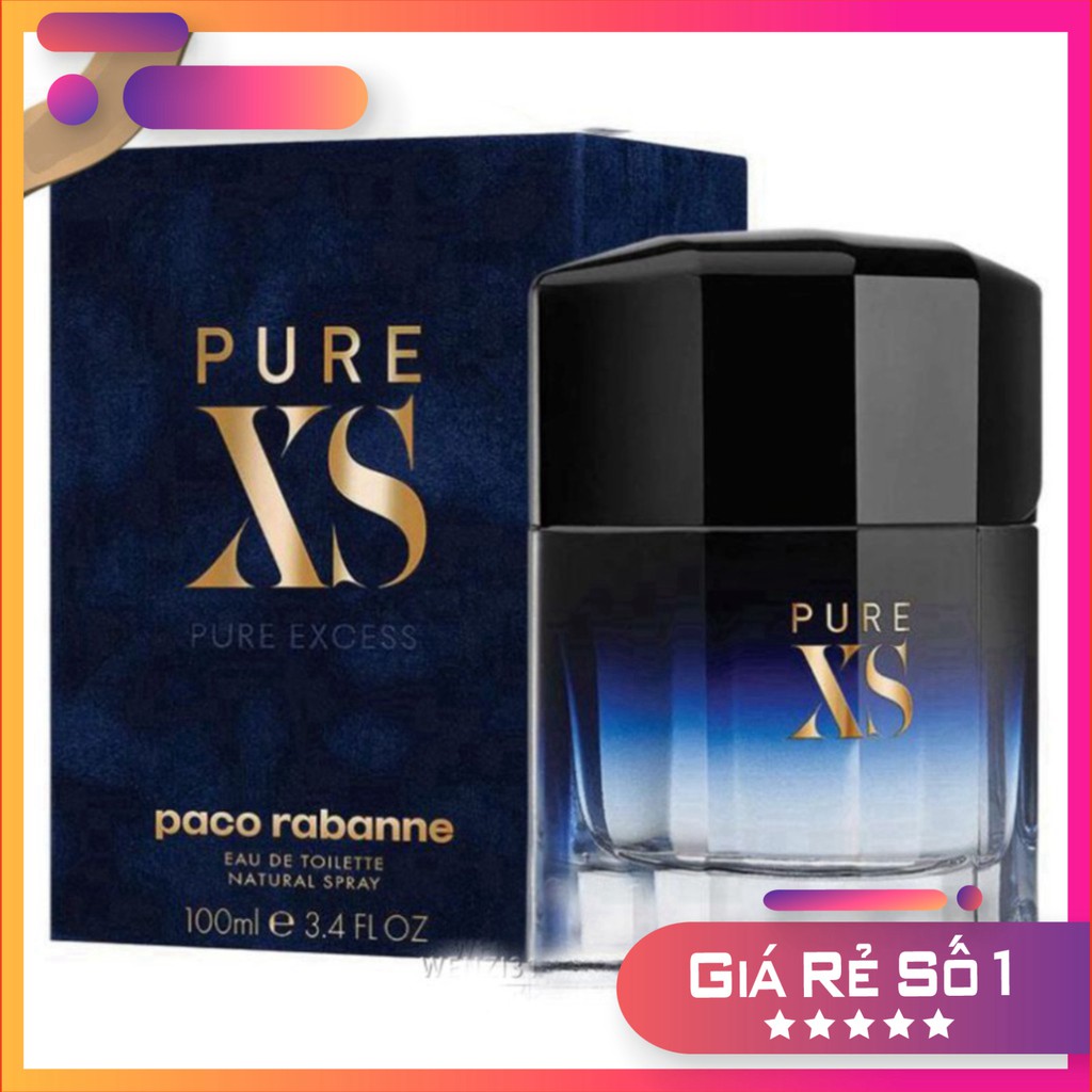 [LƯU HƯƠNG 14H] Nước Hoa Nam Pure XS Paco Rabanne Pour Homme EDT 100ML, Sôi Động, Lôi Cuốn, Hoang Dại Đầy Kích Thích X