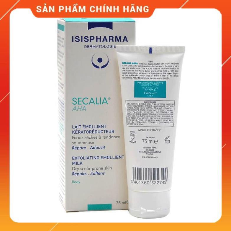 [CHÍNH HÃNG] ISISPHARMA Secalia A.H.A Kem hỗ trợ làm giảm da khô tăng sừng, nứt gót chân (75ml)