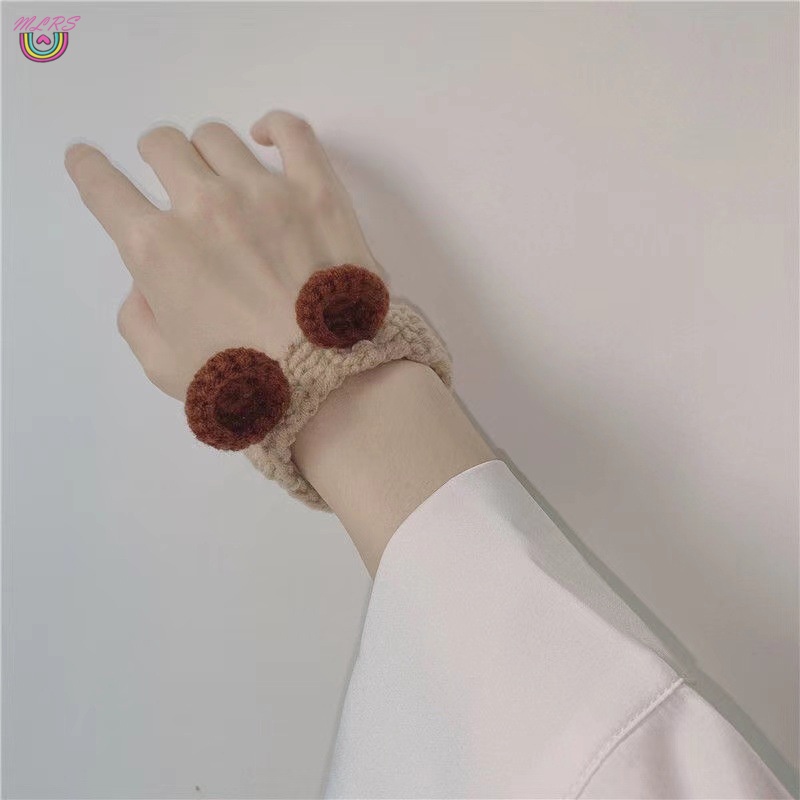 Vòng tay bằng nhung dệt dày dặn kiểu dáng động vật hoạt hình thủ công độ co giãn cao thể hiện tình cảm bạn bè