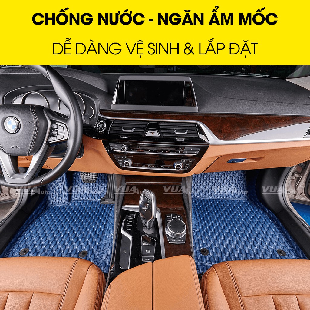 Thảm lót sàn ô tô 6D cho các dòng xe VuaAuto cao cấp, chất liệu thảm trải sàn da sang trọng không mùi dễ vệ sinh