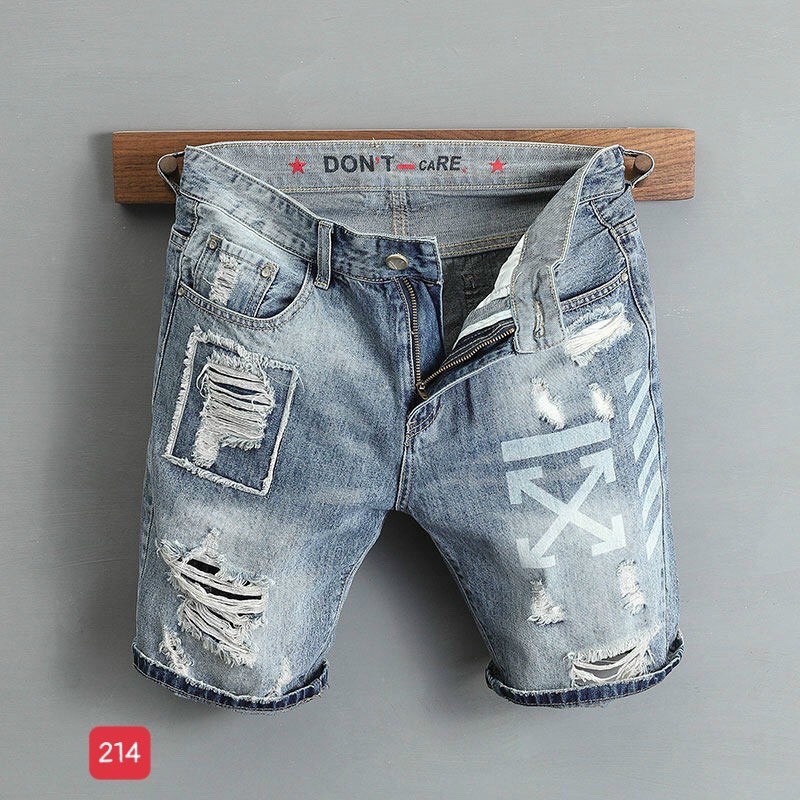 Quần short jean nam rách chất bò - quần short demin ngắn nam co giãn thời trang cao cấp Pn_shop90 ms213