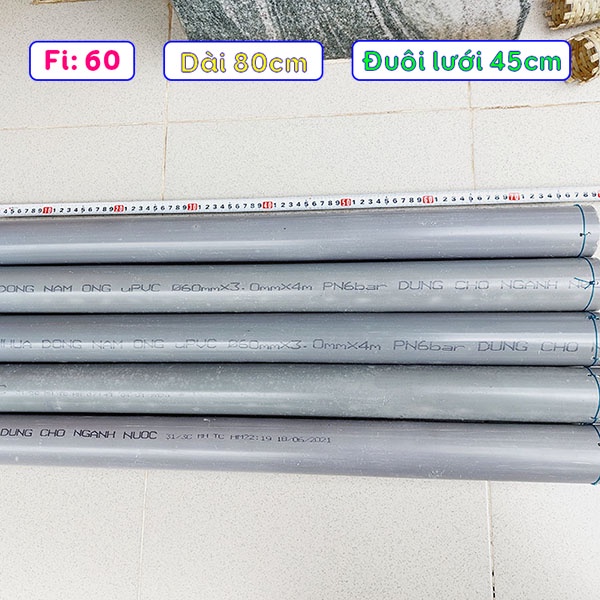 Combo 5 Trúm Bắt Lươn Fi-60 kiểu mới, có túi lưới thở để lươn vào không bị ngộp