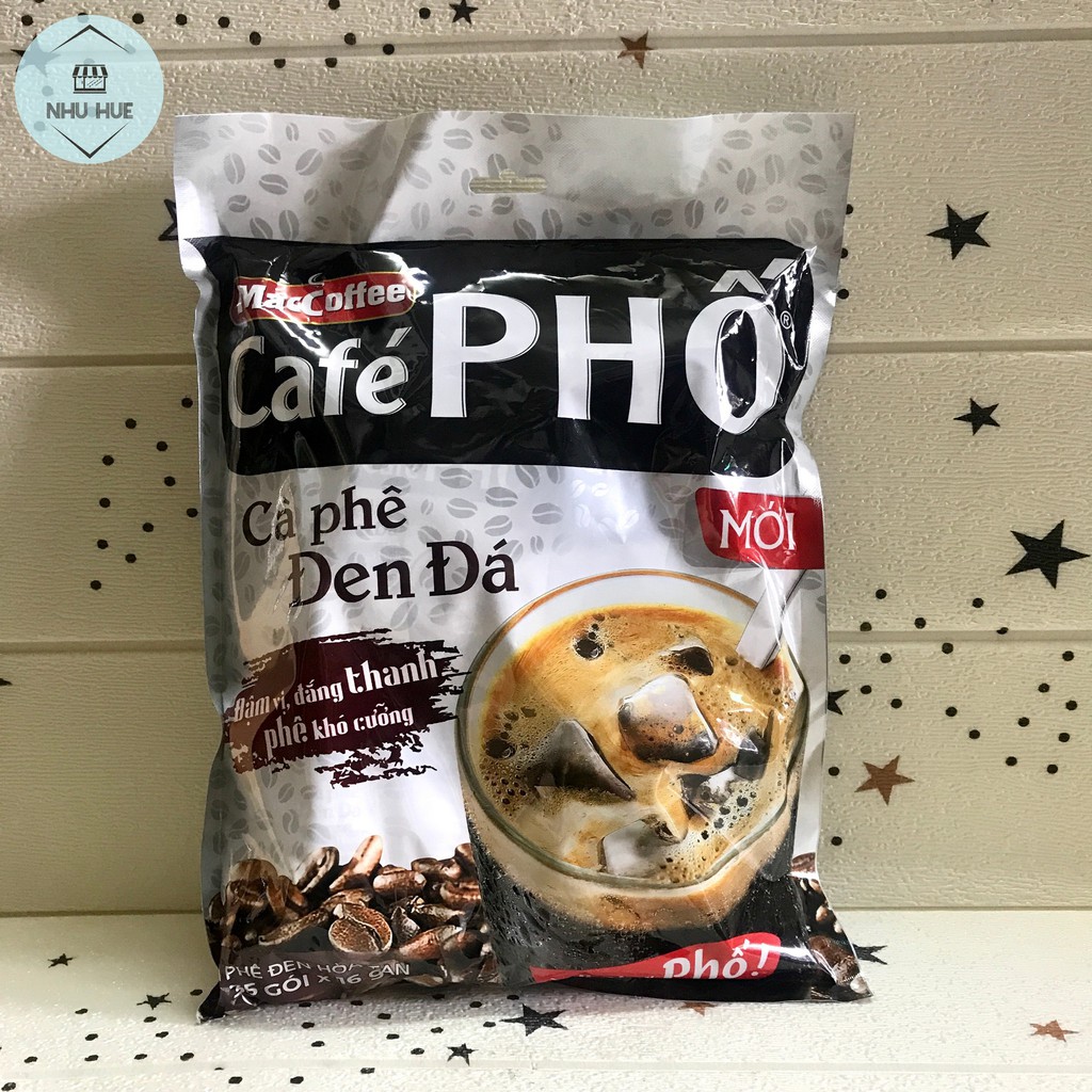 Cà phê đen đá Maccoffee Cafe Phố (túi 35 gói x 16g)