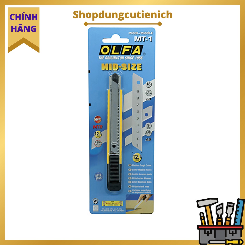 Dao Rọc ,Cắt Bao Bì, Nhựa OLFA  MT1 Và Lưỡi Dao MTB-10B