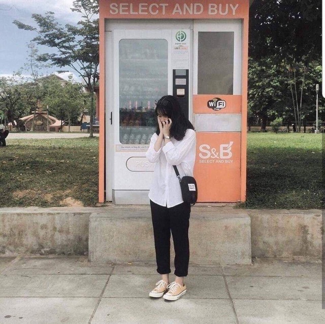 Quần tây baggy đen đơn giản | BigBuy360 - bigbuy360.vn