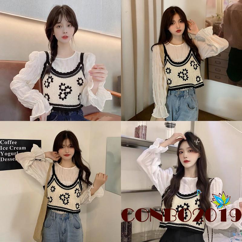 Áo Hai Dây Dệt Kim Thêu Hoa Thời Trang Mùa Hè Cho Nữ