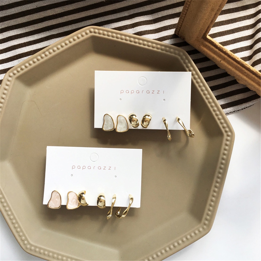 Set 3 Cặp Khuyên Tai Nữ Thời Trang