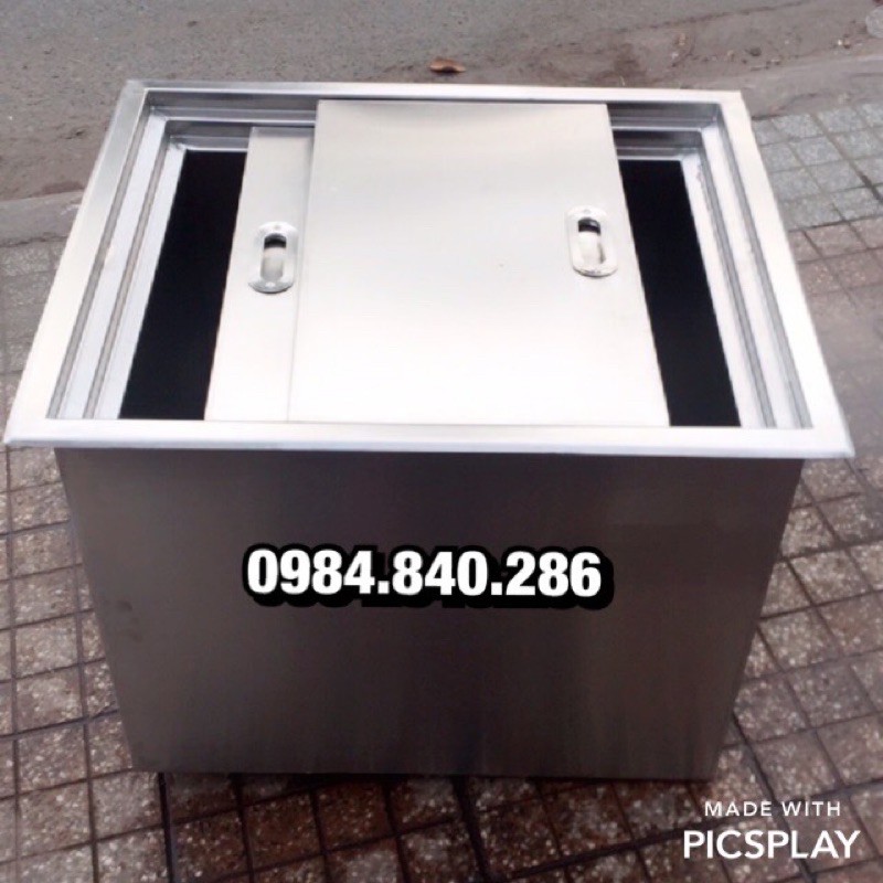 Thùng đá âm inox 304 quầy bar