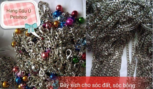 Dây xích lớn, bản to dành cho sóc đất, sóc bông tập ăn